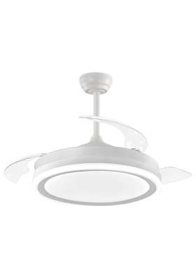 Ventilador de techo Mini Porto blanco, 3 palas, 40x40x37cm