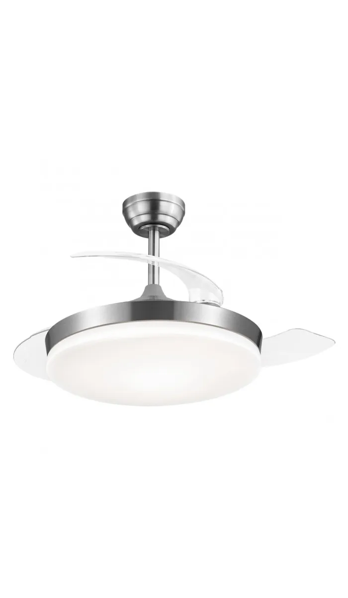 Ventilador de techo Malta, 3 palas niquel satinado