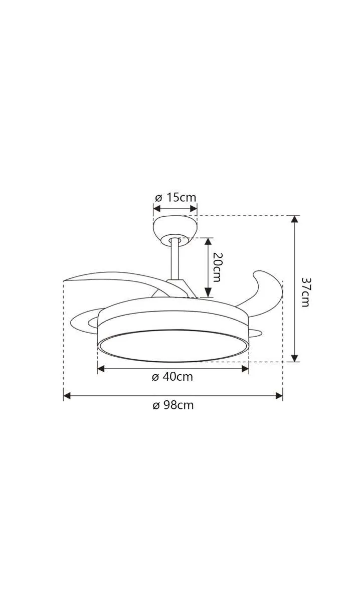 Ventilador Mini Malta, 3 palas acabado cuero