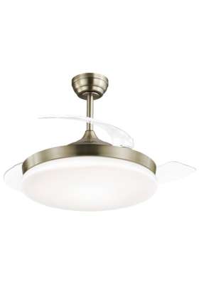 Ventilador Mini Malta, 3 palas acabado cuero