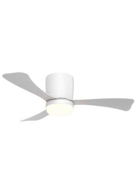 Ventilador a techo Kent, blanco, 3 palas, 21cm alto