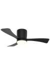 Ventilador a techo modelo Kent, 3 palas acabado negro, 21cm(alto) 107cm(ancho) 107cm(fondo) .