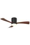 Ventilador a techo modelo Kent, 3 palas acabado negro/madera, 21cm(alto) 107cm(ancho) 107cm(fondo) .
