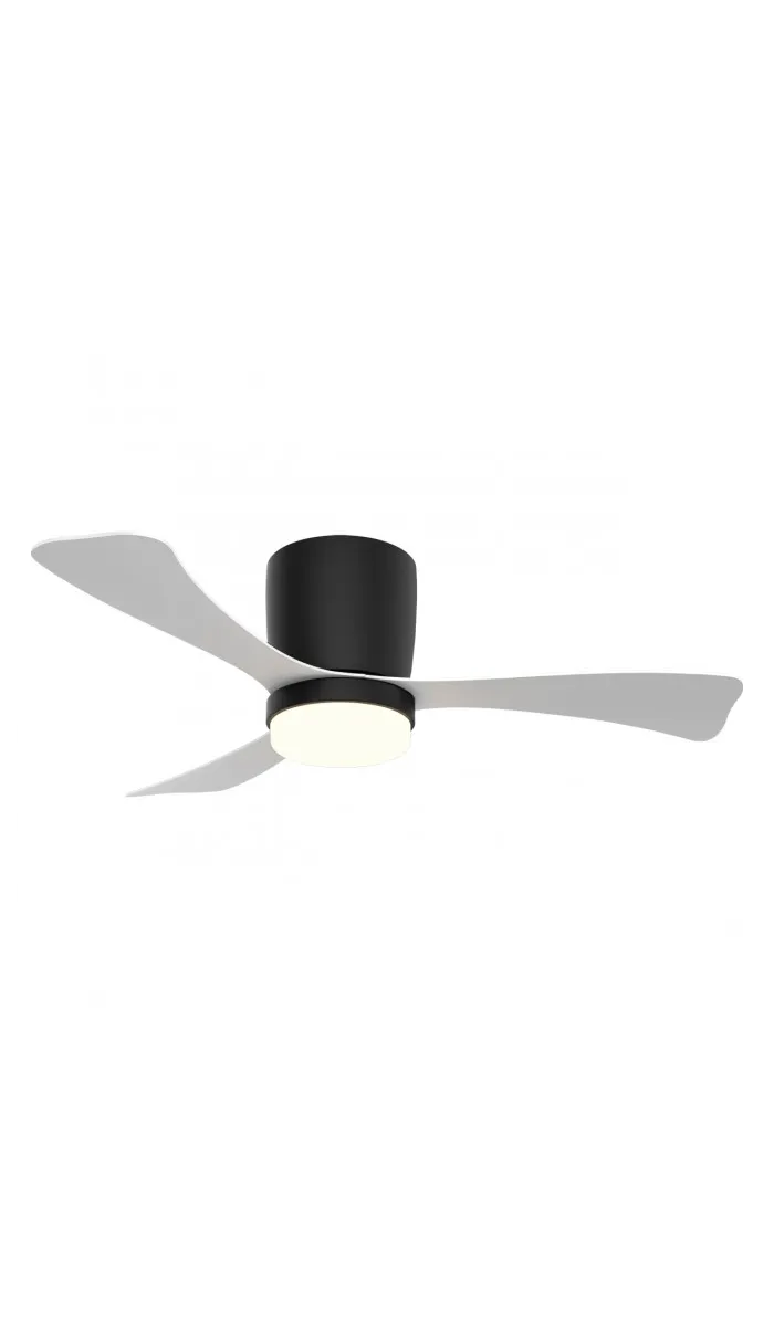 Ventilador a techo Kent negro/blanco 107cm, 3 palas