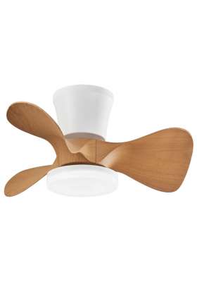 Ventilador de techo Siux, diseño blanco/madera, 56cm