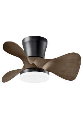 Ventilador de techo Siux negro/madera, 3 palas