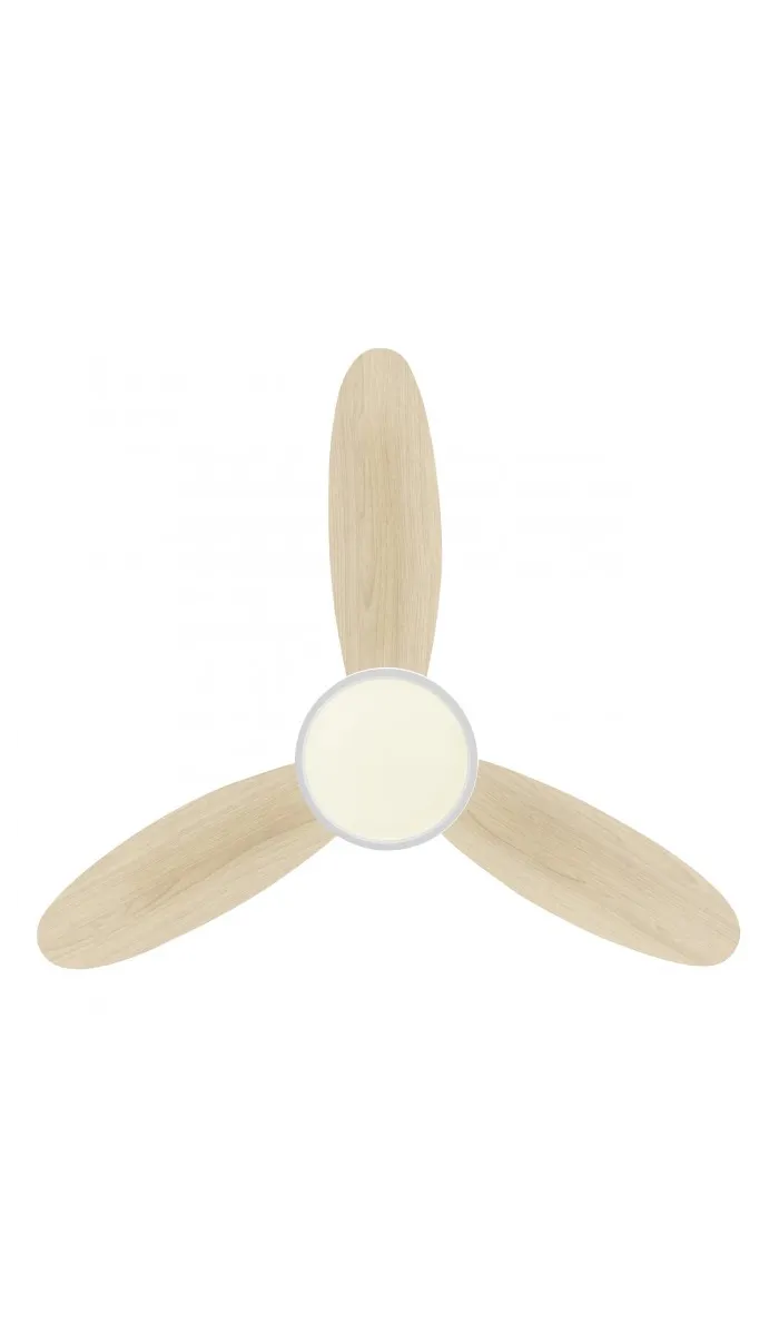 Ventilador Mahon 3 palas blanco/madera, 107 cm