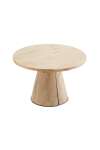 Mesa redonda extensible Md-Kenia acabado oak, 75cm(alto ) 120/160/200cm(ancho) 120cm(largo)