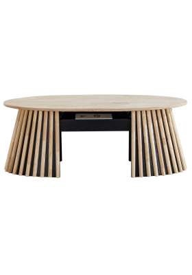 Adec Mesa centro elevable Zoe tapa con forma