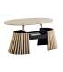 Adec Mesa centro elevable Zoe tapa con forma