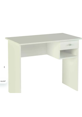 Escritorio Mate con cajón práctico y moderno en blanco
