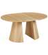 Mesa redonda extensible Damiano, acabado oak, 120-200 cm