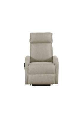 Sillón eléctrico levantapersonas Life tapizado en tela beige.