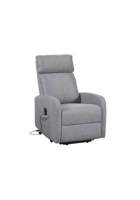 Sillón eléctrico levantapersonas Life tapizado en tela gris.
