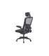Sillón giratorio elevable gamer Aero tapizado red transpirable en negro.