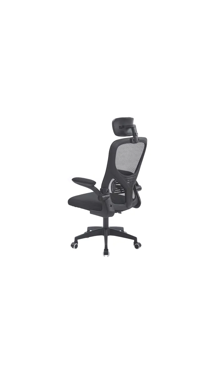 Sillón giratorio elevable gamer Aero tapizado red transpirable en negro.