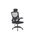 Sillón giratorio elevable gamer Aero tapizado red transpirable en negro.