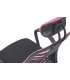 Sillón giratorio elevable gamer Kneck tapizado red transpirable en negro/rosa..