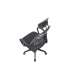 Sillón giratorio elevable gamer Kneck tapizado red transpirable en negro/gris.
