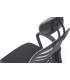 Sillón giratorio elevable gamer Kneck tapizado red transpirable en negro/gris.