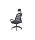 Sillón giratorio elevable gamer Kneck tapizado red transpirable en negro/gris.
