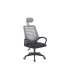 Sillón giratorio elevable gamer Kneck tapizado red transpirable en negro/gris.