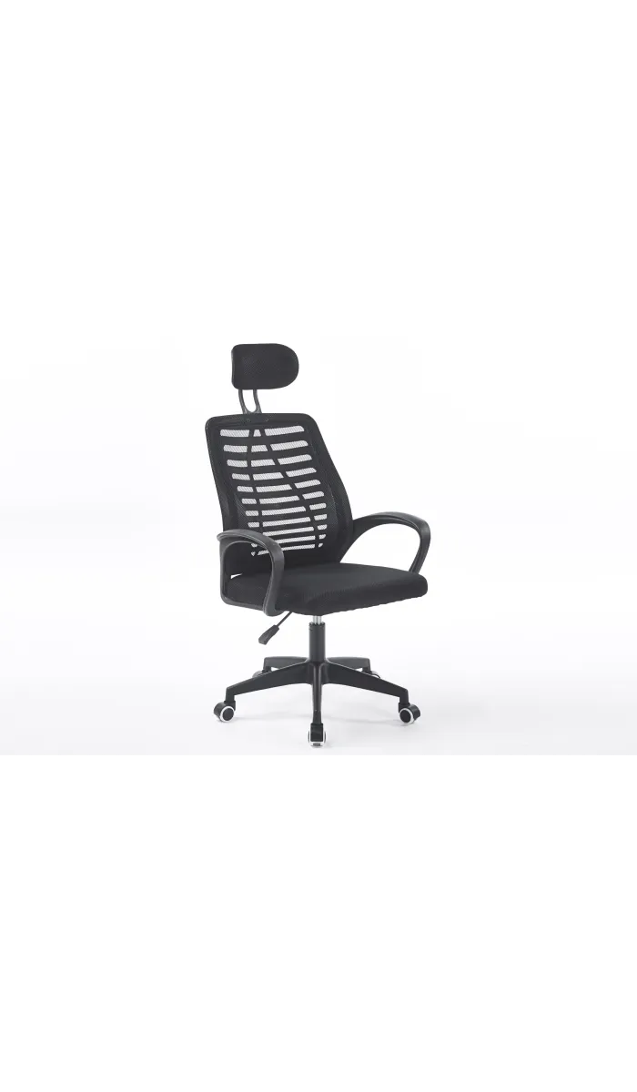 Sillón giratorio Kneck Red: ergonomía y estilo en negro