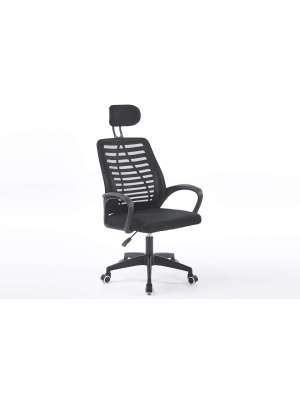 Sillón giratorio Kneck Red: ergonomía y estilo en negro