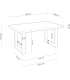 Mesa de comedor fija Loft Roble American/Negro elegante y moderna