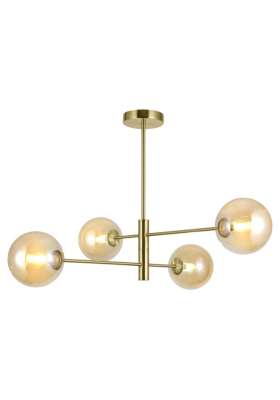 Lâmpada 5 Luzes Miner Acabamento Chrome 102 cm