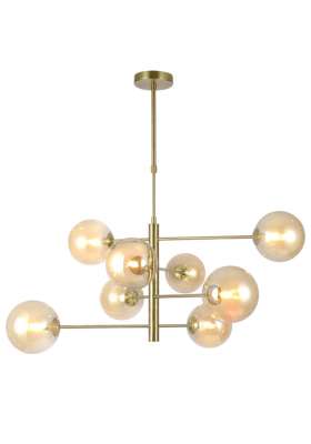 Lâmpada Galáxia 8 Luzes com Cristal Âmbar