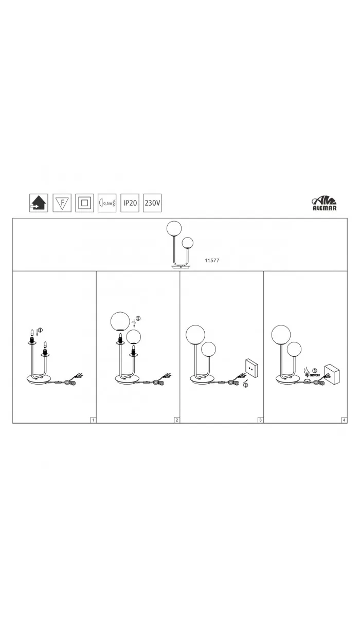Tabela de design elegante Odil