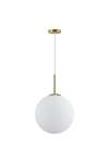 Colgante 1 luz modelo Portile acabado laton/blanco, 60cm(alto) 35cm(ancho) 35cm(fondo)