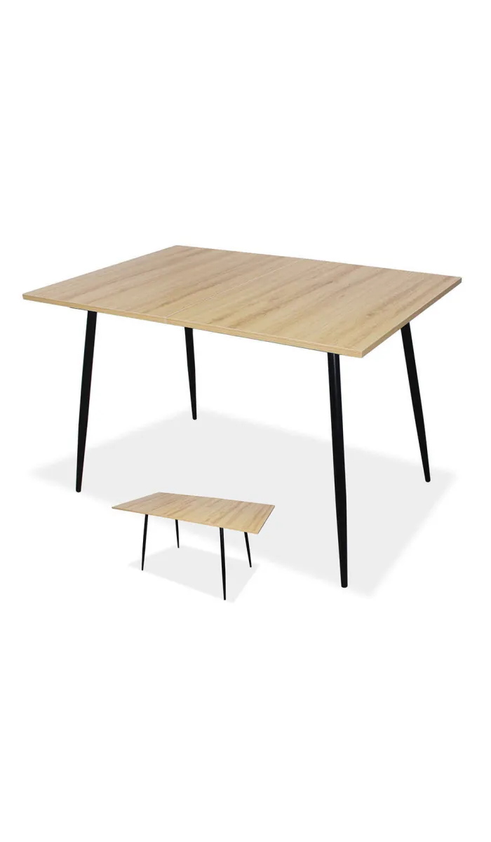Mesa comedor extensible ideal para cualquier espacio, roble natural.