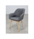 Sillón Gilda  elegante y cómodo en textil gris.