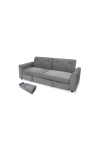 Sofá cama modelo Cibeles tapizado textil gris, 212cm(ancho) 84cm(altura) 81cm(fondo).