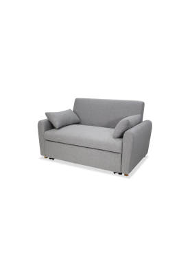 Sofá-cama de arkana estofado em cinza, confortável e moderno