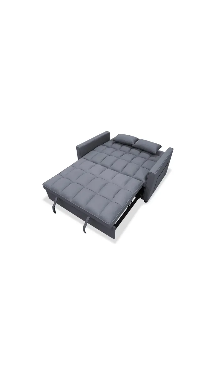 Southern Sofa Bed estofado em cinza, confortável e moderno