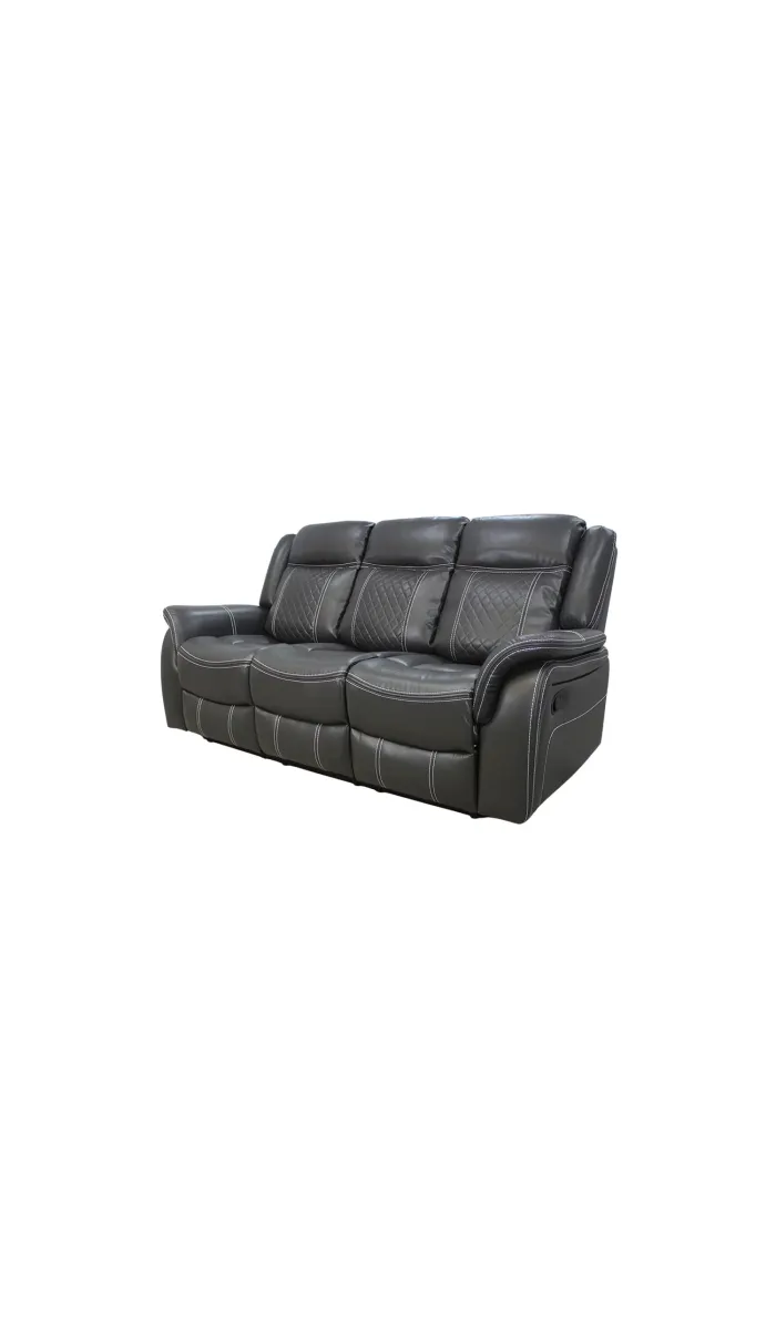 Sofá Urus 3 plazas, gris oscuro, relax y moderno