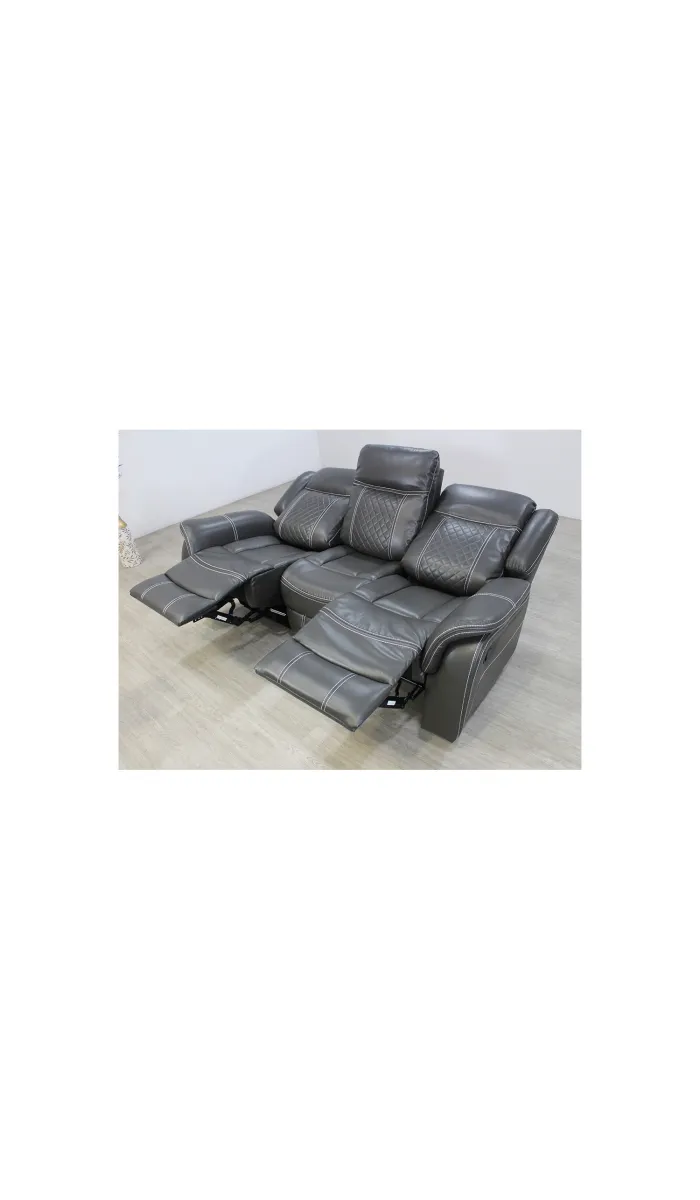 Sofá Urus 3 plazas, gris oscuro, relax y moderno