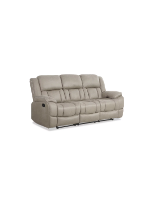 Sofá tres plazas relax Cooper en textil beige