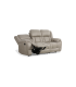 Sofá tres plazas relax Cooper con palanca y tapizado  textil beige.
