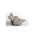 Sofá tres plazas relax Cooper con palanca y tapizado  textil beige.