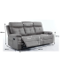 Sofá tres plazas relax Cruise, gris cemento 206x90x102 cm