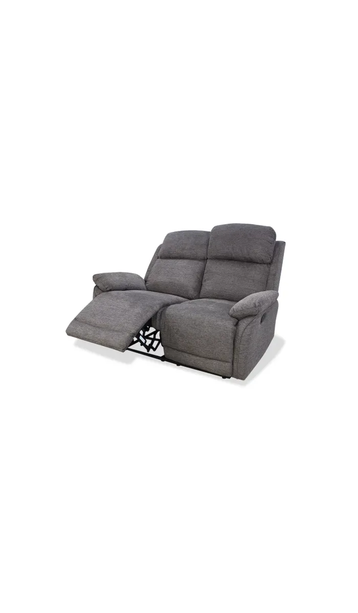 Sofá Caprio gris reclinable 2 plazas, 122x84x102 cm