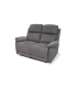Sofá Caprio gris reclinable 2 plazas, 122x84x102 cm
