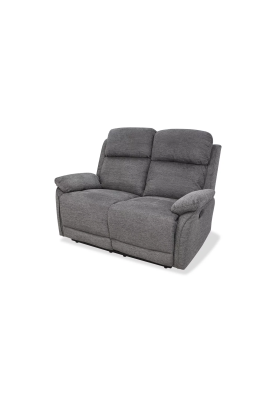Sofá Caprio gris reclinable 2 plazas, 122x84x102 cm