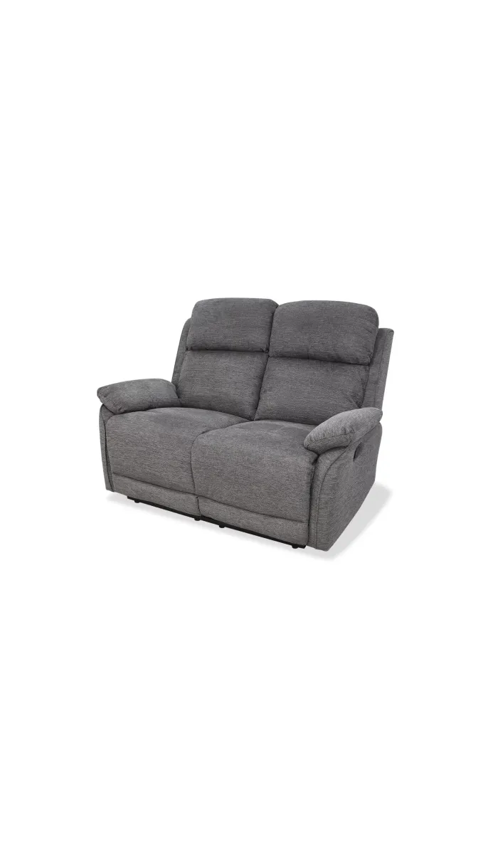 Sofá Caprio gris reclinable 2 plazas, 122x84x102 cm