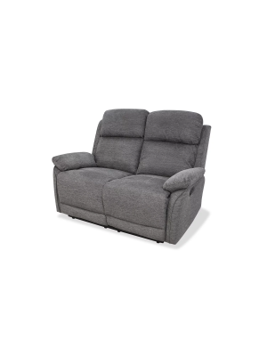 Sofá Caprio gris reclinable 2 plazas, 122x84x102 cm