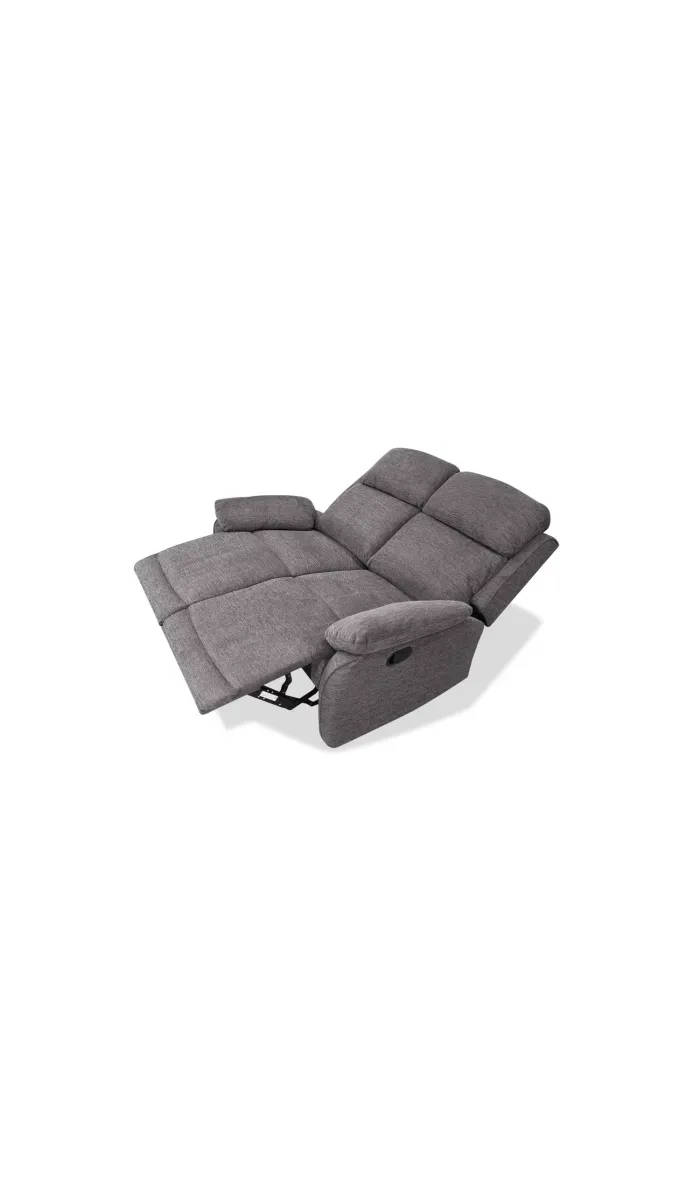 Sofá Caprio gris reclinable 2 plazas, 122x84x102 cm